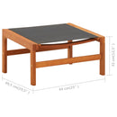 vidaXL tömör eukaliptuszfa és textilén kerti szék lábtartóval