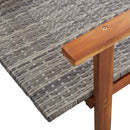 vidaXL szürke polyrattan és tömör akácfa napozóágy