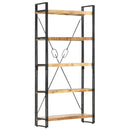 vidaXL 5-szintes tömör mangófa könyvespolc 90 x 30 x 180 cm