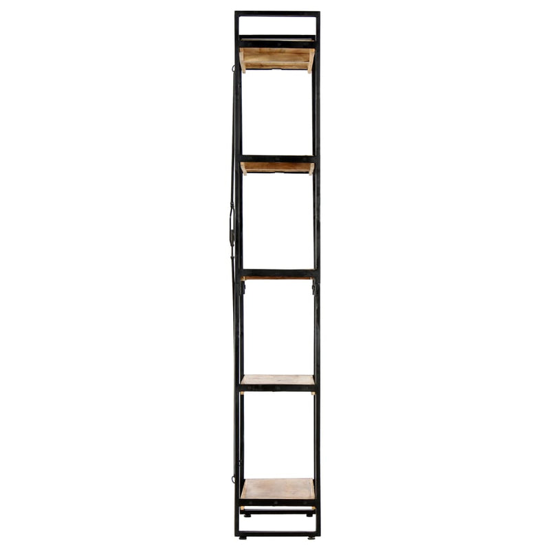 vidaXL 5 szintes tömör mangófa könyvespolc 60 x 30 x 180 cm