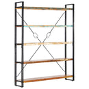 vidaXL 5 szintes tömör újrahasznosított fa könyvespolc 140x30x180 cm