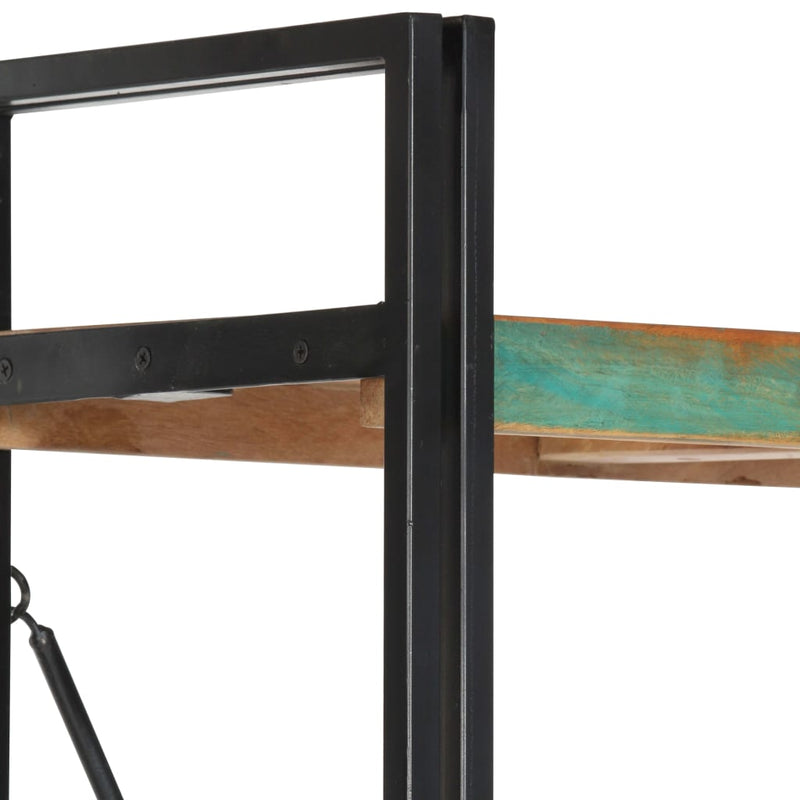 vidaXL 5 szintes tömör újrahasznosított fa könyvespolc 90x30x180 cm