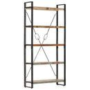 vidaXL 5 szintes tömör újrahasznosított fa könyvespolc 90x30x180 cm