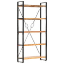 vidaXL 5-szintes tömör akácfa könyvespolc 90 x 30 x 180 cm