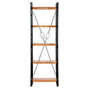 vidaXL 5 szintes tömör akácfa könyvespolc 60 x 30 x 180 cm