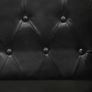 vidaXL fekete valódi bőr karosszék