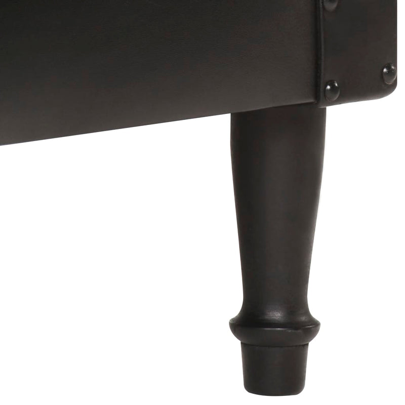 vidaXL fekete valódi bőr karosszék