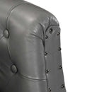 vidaXL szürke valódi bőr karosszék