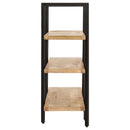vidaXL 3 szintes tömör mangófa könyvespolc 160 x 31 x 80 cm
