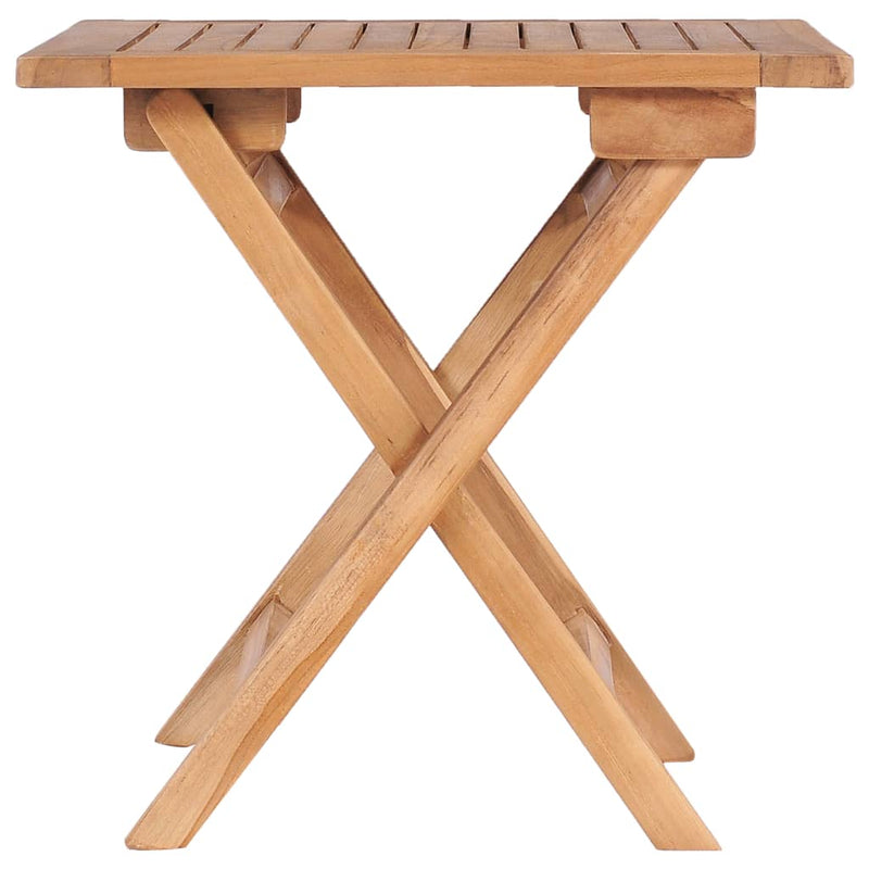vidaXL tömör tíkfa összecsukható kerti asztal 45 x 45 x 45 cm