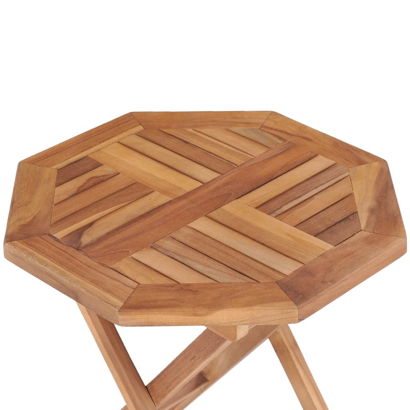 vidaXL tömör tíkfa összecsukható kerti asztal 45 x 45 x 45 cm
