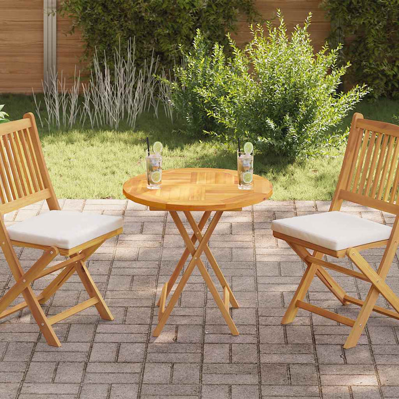 vidaXL kerek tömör tíkfa asztallap 2,5 cm 70 cm