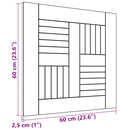 vidaXL tömör tíkfa asztallap 60 x 60 x 2,5 cm