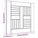 vidaXL tömör tíkfa asztallap 70 x 70 x 2,5 cm