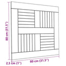 vidaXL tömör tíkfa asztallap 80 x 80 x 2,5 cm