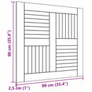 vidaXL tömör tíkfa asztallap 90 x 90 x 2,5 cm