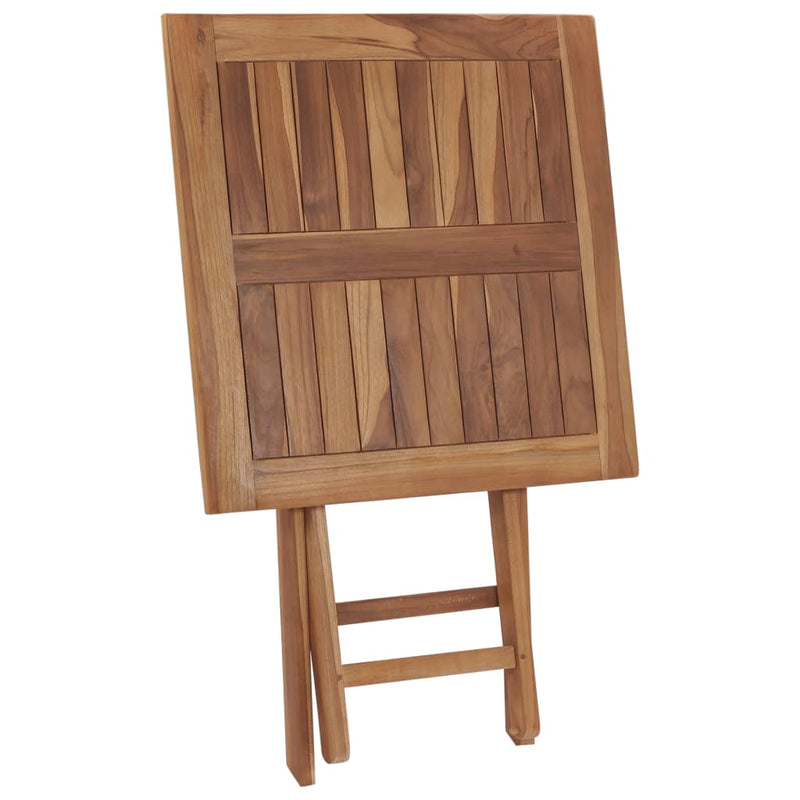 vidaXL összecsukható tömör tíkfa kerti asztal 60 x 60 x 75 cm