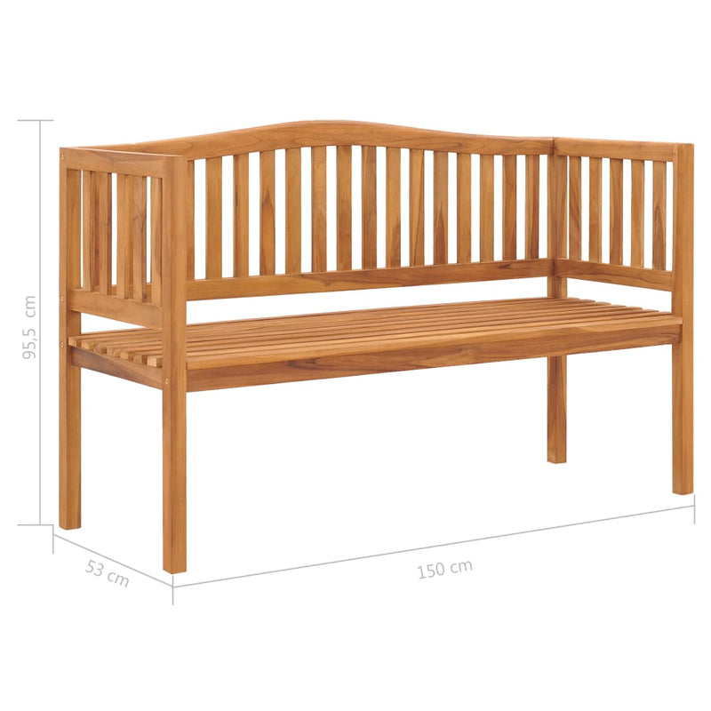 vidaXL tömör tíkfa kerti pad 150 cm