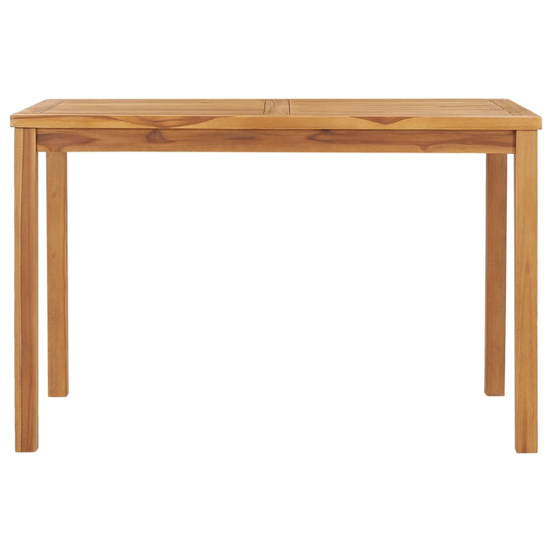 vidaXL tömör tíkfa kerti étkezőasztal 120 x 70 x 77 cm