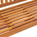 vidaXL 3 személyes tömör tíkfa kerti pad asztallal 150 cm