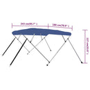 vidaXL kék négyágú bimini tető 243 x 180 x 137 cm