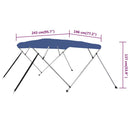 vidaXL kék négyágú bimini tető 243 x 196 x 137 cm
