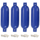 vidaXL 4 darab kék PVC csónak lökhárító Ø 14 x 50 cm