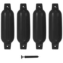 vidaXL 4 darab fekete PVC csónak lökhárító 41 x 11,5 cm