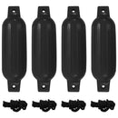 vidaXL 4 darab fekete PVC csónak lökhárító Ø 11 x 40 cm
