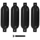 vidaXL 4 darab fekete PVC csónak lökhárító 51 x 14 cm