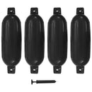 vidaXL 4 darab fekete PVC csónak lökhárító 58,5 x 16,5 cm