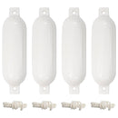 vidaXL 4 darab fehér PVC csónak lökhárító Ø 14 x 50 cm