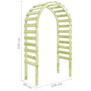 vidaXL impregnált fenyőfa kerti pergola 130 x 60 x 230 cm