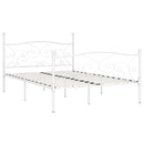 vidaXL fehér fém ágykeret lécezett ágyráccsal 120 x 200 cm