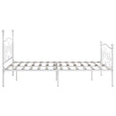 vidaXL fehér fém ágykeret lécezett ágyráccsal 200 x 200 cm