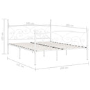vidaXL fehér fém ágykeret lécezett ágyráccsal 200 x 200 cm