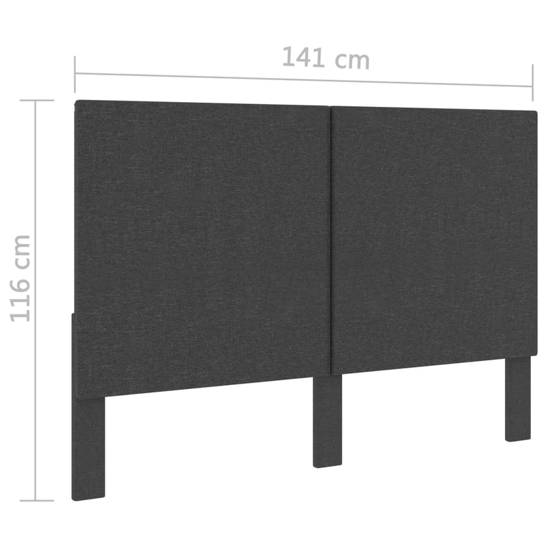 vidaXL sötétszürke szövet fejvég 140 x 200 cm