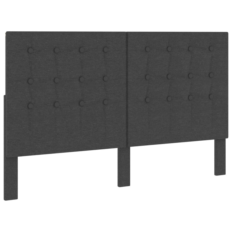 vidaXL sötétszürke szövet steppelt fejvég 180 x 200 cm