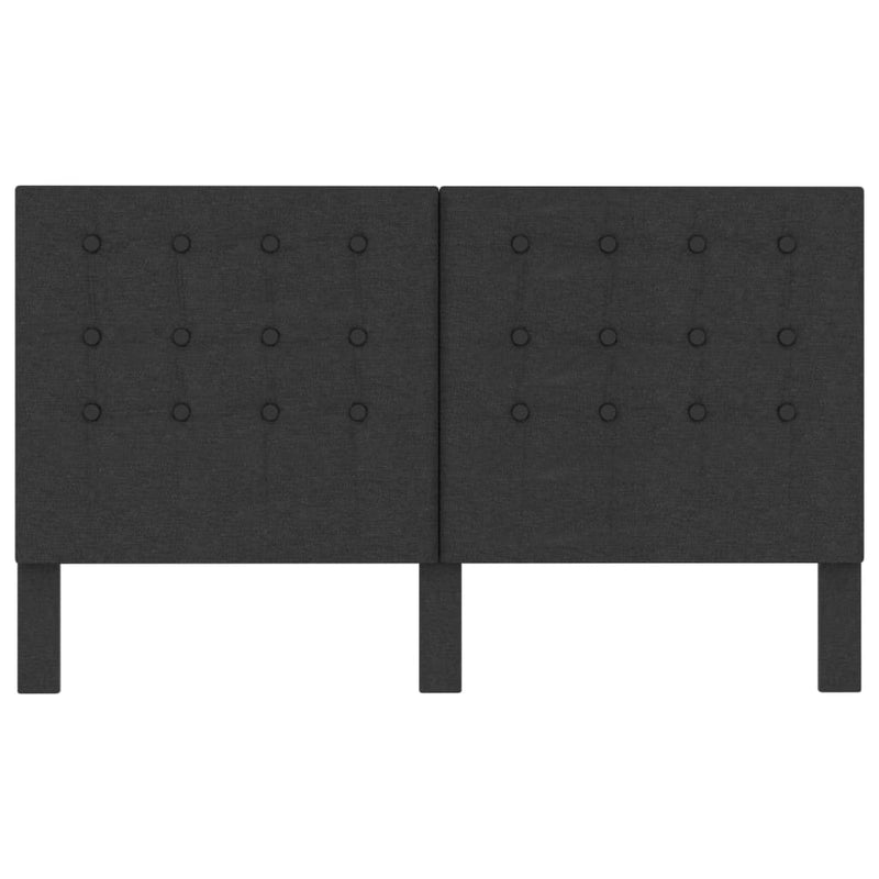 vidaXL sötétszürke szövet steppelt fejvég 180 x 200 cm