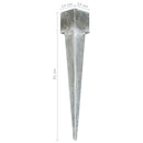 vidaXL 6 db ezüstszínű horganyzott acél kerítéstüske 14 x 14 x 91 cm