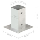 vidaXL 4 db horganyzott fém oszloprögzítő 71 mm