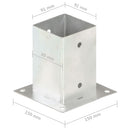 vidaXL 4 db horganyzott fém oszloprögzítő 91 mm