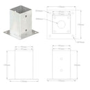 vidaXL 4 db horganyzott fém oszloprögzítő 91 mm