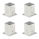 vidaXL 4 db horganyzott fém oszlophorgony 101 mm
