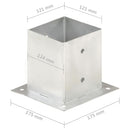 vidaXL 4 db horganyzott fém oszloprögzítő 121 mm