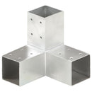 vidaXL 4 darab Y-alakú horganyzott fém oszloptartó 71 x 71 mm