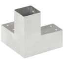 vidaXL 4 darab Y-alakú horganyzott fém oszloptartó 71 x 71 mm