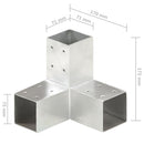 vidaXL 4 darab Y-alakú horganyzott fém oszloptartó 71 x 71 mm