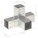 vidaXL 4 darab X-alakú horganyzott fém oszloptartó 71 x 71 mm