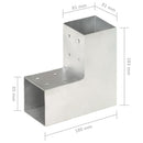 vidaXL 4 darab L alakú horganyzott fém oszloptartó 81 x 81 mm